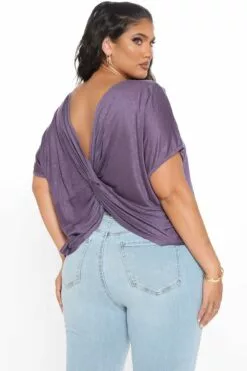 Fashion Nova Simple Perfection Twist Back Top - Lilac -Fashion Nova Sales 07 13 20Studio3 PA SA 12 27 45 31 T1566 Lilac 48262 PLUS RA