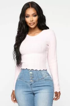 Fashion Nova Maddy Sweater - Blush