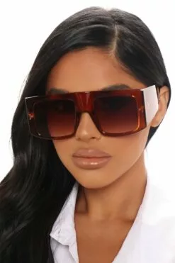 Fashion Nova Vacation Mode Sunglasses - Orange