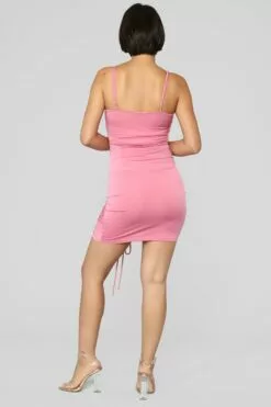 Fashion Nova Shanghai Ruched Dress - Pink -Fashion Nova Sales 08 09 18 Studio 3 11 53 57 D738 Pink 0530 AJ