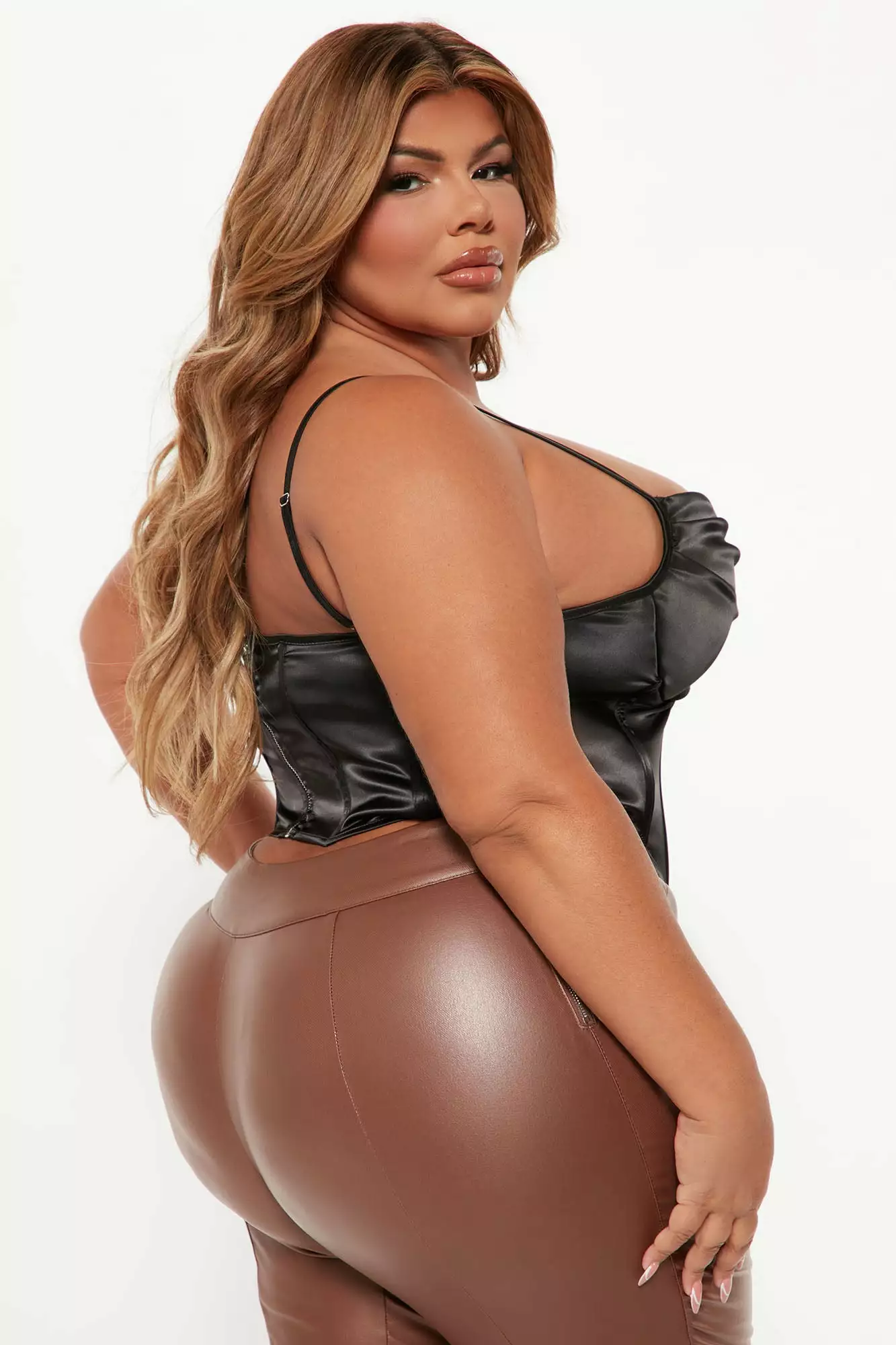 Fashion Nova Special Memory Satin Corset Top - Black 8 Fashion Nova Special Memory Satin Corset Top - Black - Image 6