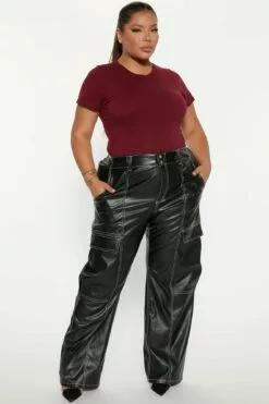 Fashion Nova Leanne Crew Neck Bodysuit - Wine -Fashion Nova Sales 09 07 22Studio3 RT AS 11 13 57 20 RT42612T Wine 0112 PLUS ES