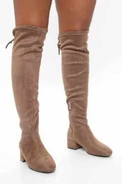 Fashion Nova Actions Please Flat Boot - Taupe