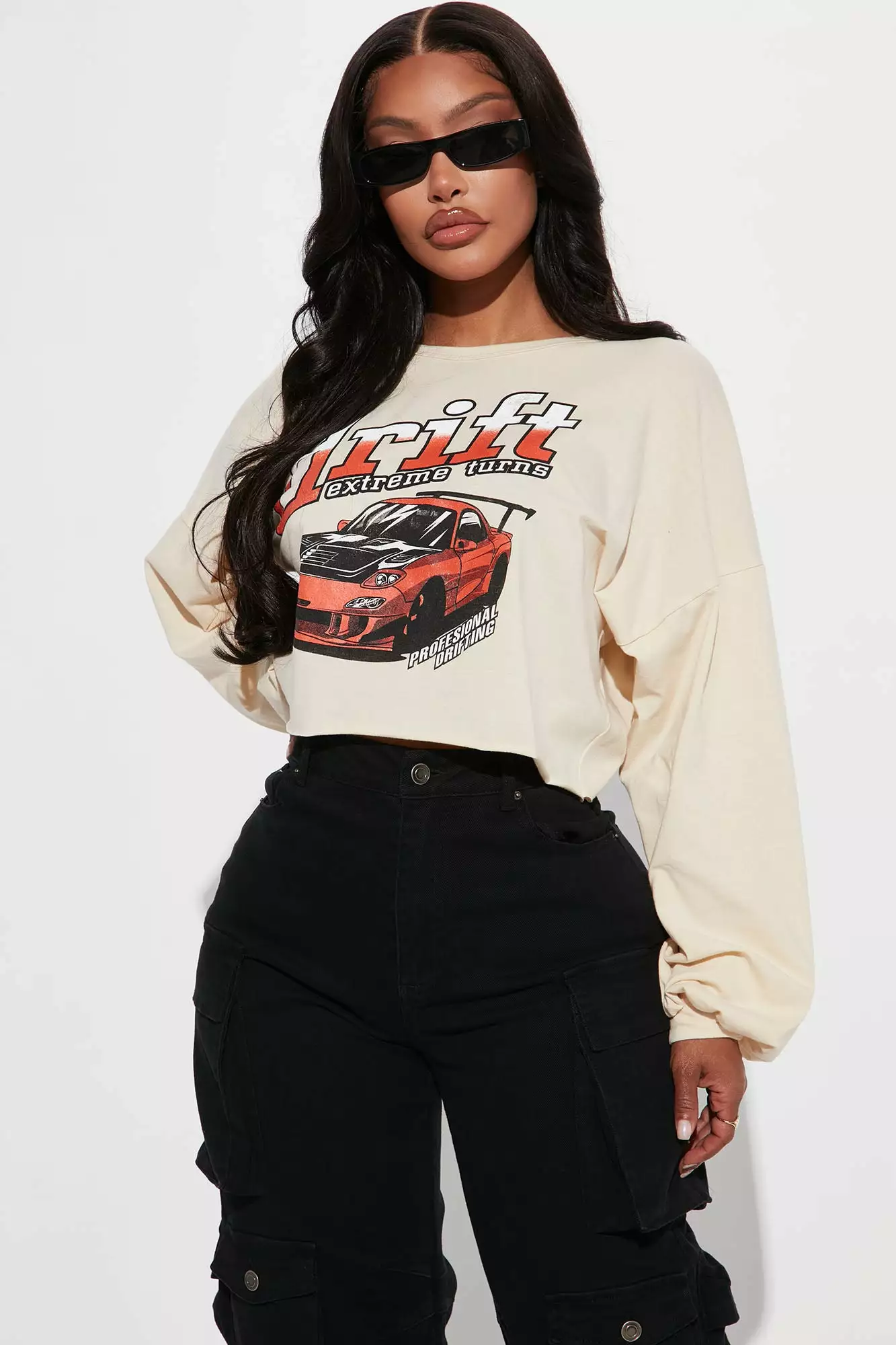 Fashion Nova Drift Life Copped Tee - Cream 3 Fashion Nova Drift Life Copped Tee - Cream