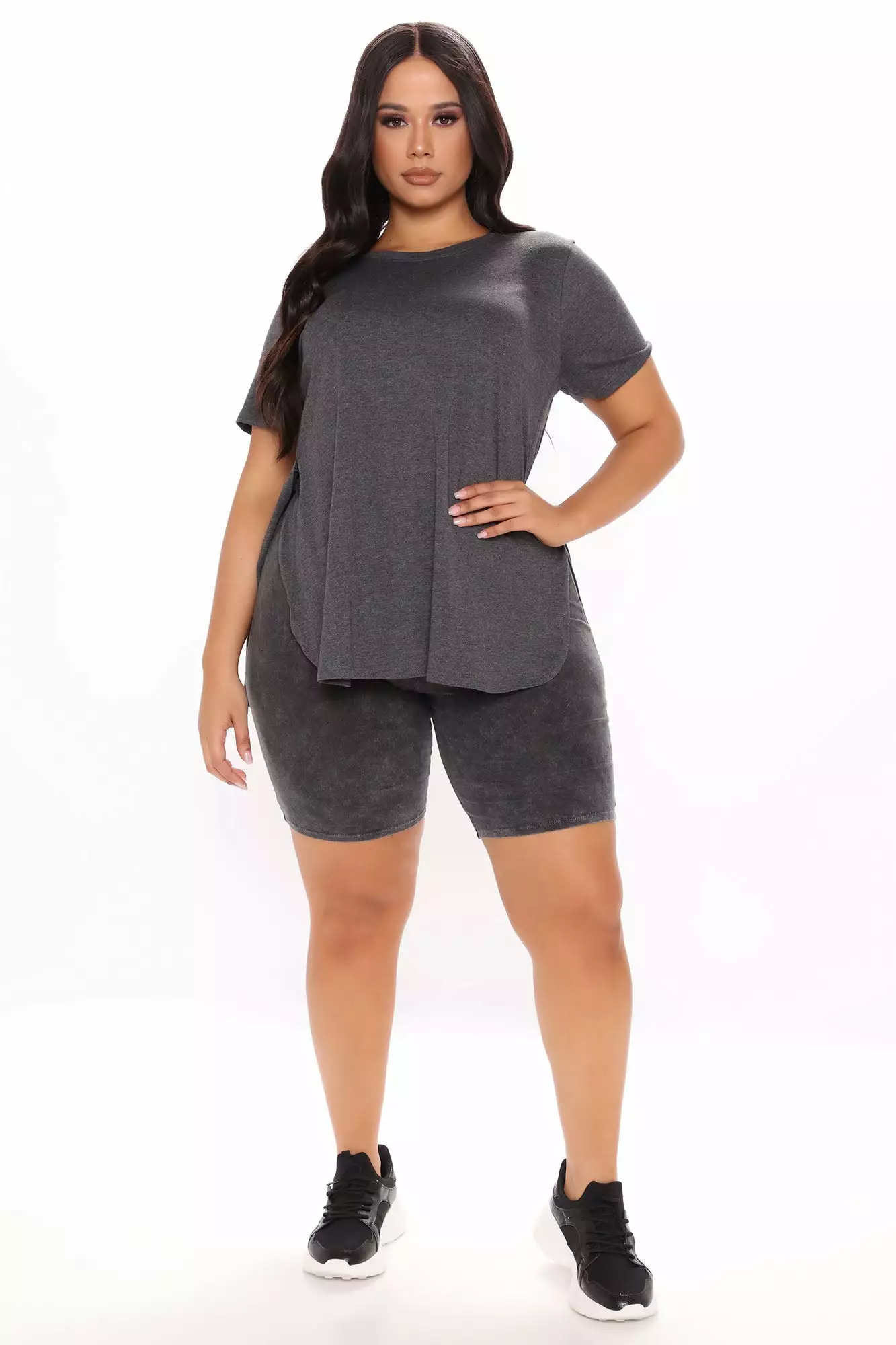Fashion Nova Laid Back Tee - Charcoal 8 Fashion Nova Laid Back Tee - Charcoal - Image 6