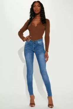 Fashion Nova Tall I Just Might Booty Shaping Jeans - Medium Wash