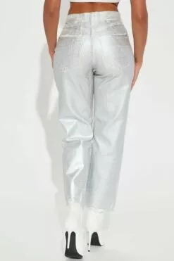 Fashion Nova Silver Lining Coated Straight Leg Jeans - Silver -Fashion Nova Sales 10 18 22Studio1 RT AS 13 19 24 15 FN24178 Silver 2746 KS