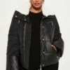 Fashion Nova What A Feeling Puffer Jacket - Black