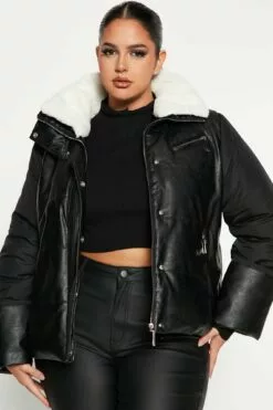 Fashion Nova What A Feeling Puffer Jacket - Black -Fashion Nova Sales 10 21 22Studio4 SN IM 11 10 44 16 5921397FN Black 0518 PLUS JB