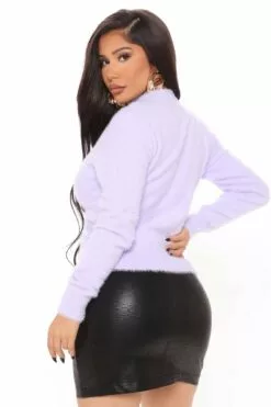 Fashion Nova Forever Yours Sweater - Lavender -Fashion Nova Sales 10 28 20Studio2 MS 13 56 30 40 RAC3420 Lavender 1348 EH