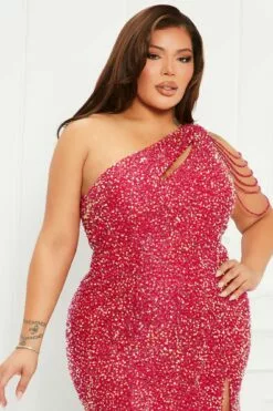 Fashion Nova Alice Sequin Gown - Hot Pink -Fashion Nova Sales 11 04 22Studio4 RT AC 11 16 21 22 MF21303 HotPink 11997 PLUS JB