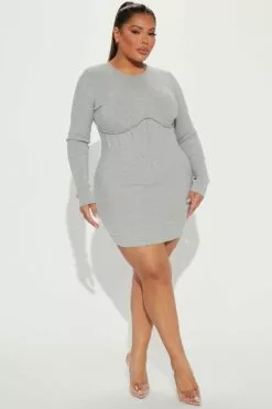 Fashion Nova Mariah Snatched Mini Dress - Heather Grey -Fashion Nova Sales 11 09 22Studio1 RD 11 05 15 19 ZDD1587FN HeatherGrey 0257 PLUS PB