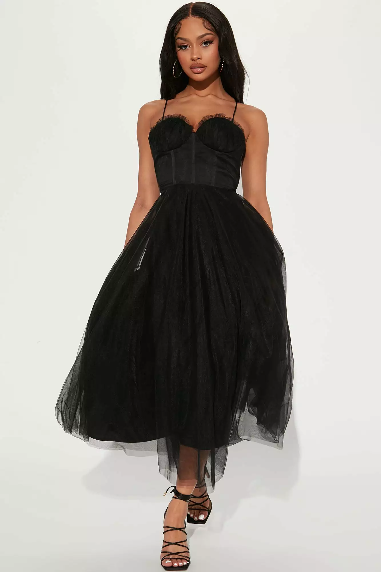Fashion Nova Giselle Tulle Midi Dress - Black 3 Fashion Nova Giselle Tulle Midi Dress - Black
