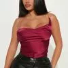 Fashion Nova Date Night Satin Top - Magenta -Fashion Nova Sales 11 16 22Studio3 MS CG 10 25 39 7 T4195CQ Magenta 8961 JB