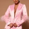 Fashion Nova Cassandra Feather Blazer - Pink/Pink -Fashion Nova Sales 11 16 22Studio8 TH IM 14 46 16 40 FN2225 PinkPink 0575 JB