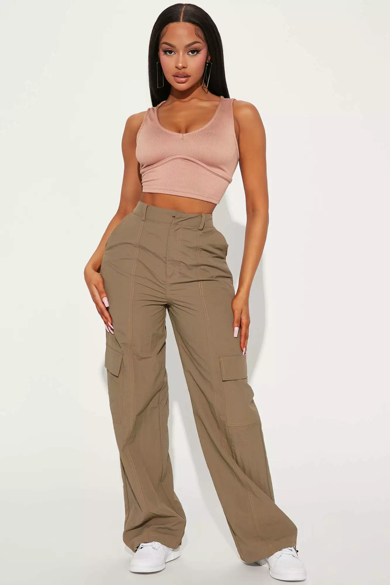 Fashion Nova Sera Seamless Rib Tank Top - Taupe 4 Fashion Nova Sera Seamless Rib Tank Top - Taupe - Image 2