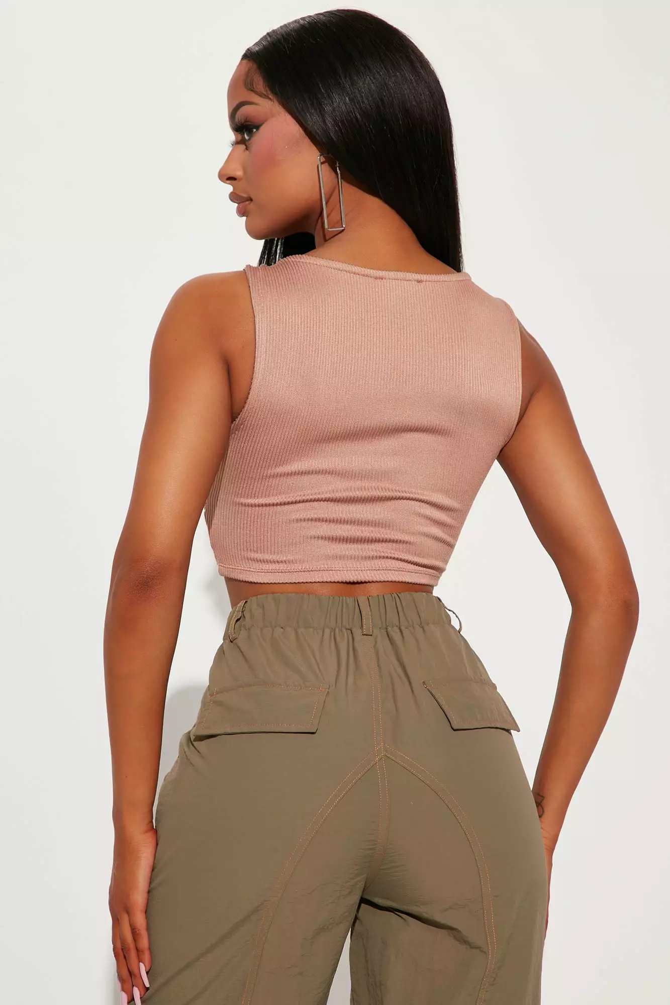 Fashion Nova Sera Seamless Rib Tank Top - Taupe 5 Fashion Nova Sera Seamless Rib Tank Top - Taupe - Image 3