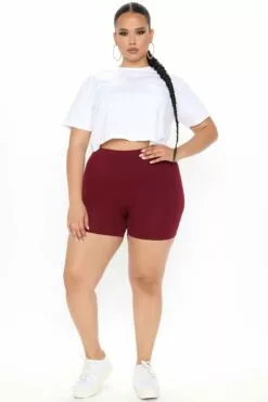 Fashion Nova Uncomplicated Seamless Shorts - Wine -Fashion Nova Sales 12 01 20Studio3 RT ON 10 11 00 8 SP61269 Wine 0574 PLUS JK