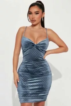 Fashion Nova Charli Mini Dress - Blue