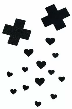 Fashion Nova Rough X Lover Nipple And Body Pasties Set - Black