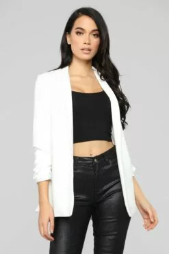 Fashion Nova The Celine Blazer - Ivory