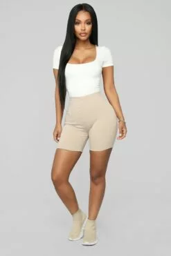 Fashion Nova Classic Mini Biker Shorts - Mocha