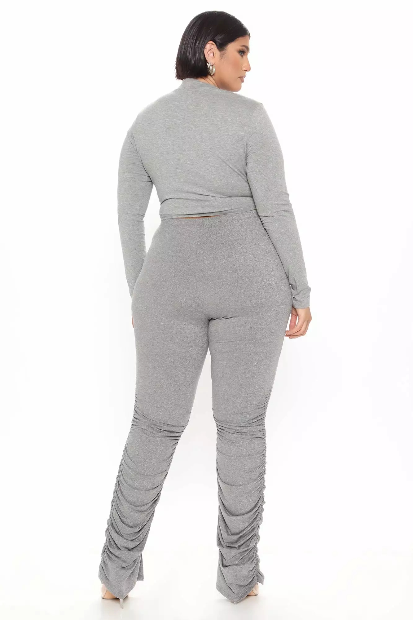 Fashion Nova Stacked Honey High Rise Pant - Heather Grey 10 Fashion Nova Stacked Honey High Rise Pant - Heather Grey - Image 8