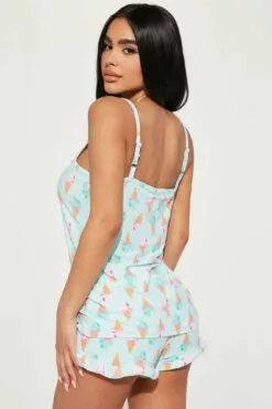 Fashion Nova Ice Cream Scream PJ Short Set - Blue -Fashion Nova Sales 12 21 22Studio3 MS Alex 13 12 48 10 2SP1696 Blue P 22751 SG