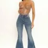 Fashion Nova Check Out The Booty Lifting Flare Jeans - Medium Blue Wash -Fashion Nova Sales 12 23 21Studio1 KJ RL 14 54 16 49 ZDMF1276BTL MediumBlueWash 4470 KS