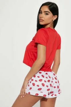 Fashion Nova Flirty Queen PJ Short Set - Red/combo -Fashion Nova Sales 12 28 22Studio1 KJ DJ 11 49 37 30 186 Redcombo 26354 ES