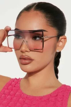 Fashion Nova You Wish You Could Sunglasses - Pink/combo