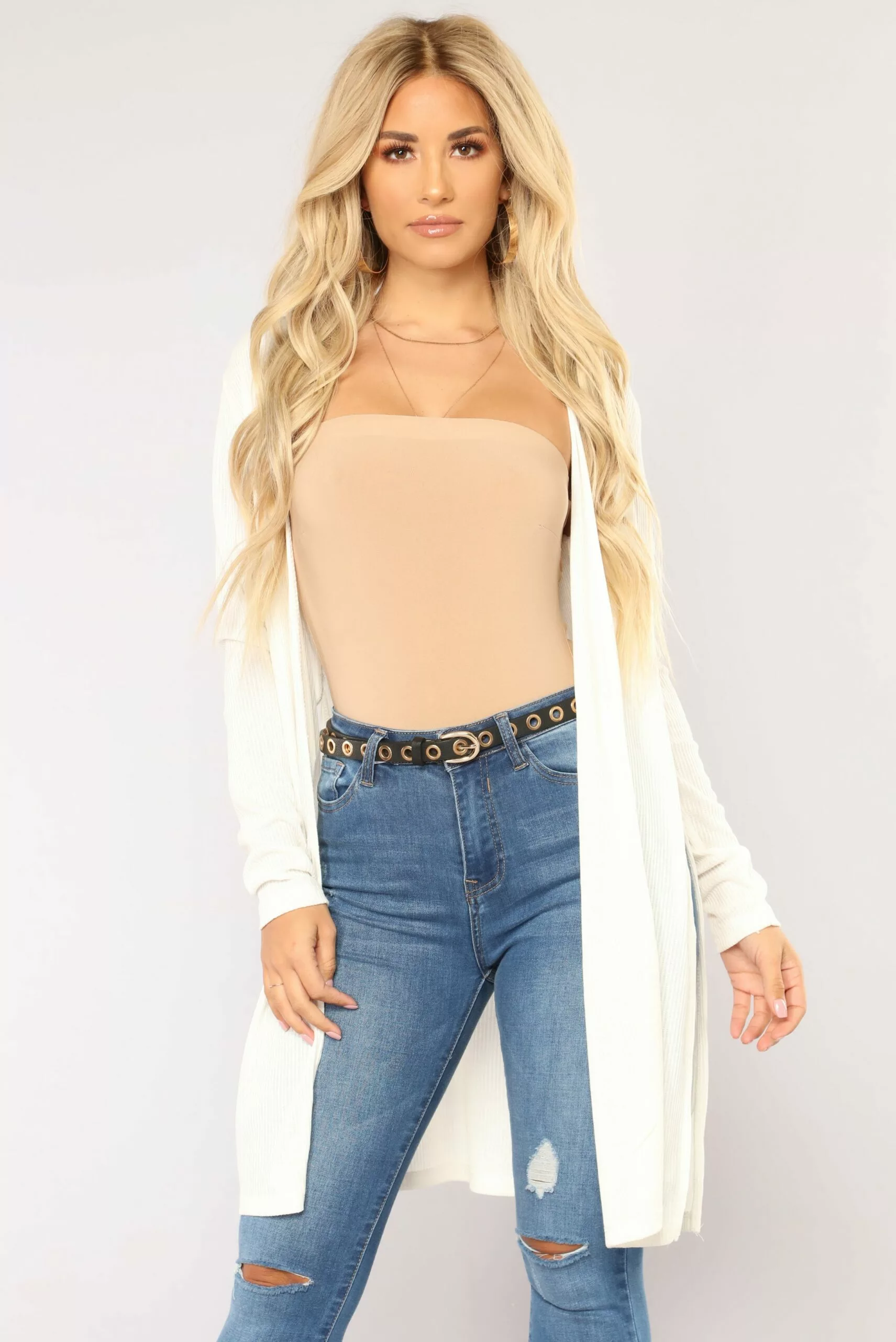 Fashion Nova Nita Ribbed Cardigan - Off White 9 Fashion Nova Nita Ribbed Cardigan - Off White - Image 7