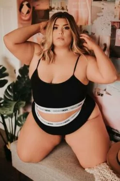 Fashion Nova Cami Bralette And Panty Set - Black/White -Fashion Nova Sales FashionNovaCamiBraletteAndPantySet BlackWhite 4 MER PLUS