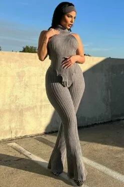 Fashion Nova Tag Along Sweater Pant Set - Grey